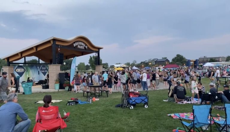 Windsor Boardwalk Park Stage during a summer concert